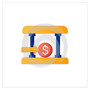 Bank loans flat icon