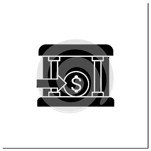 Bank loans glyph icon