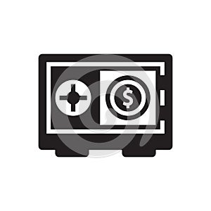 bank locker icon - money safe vault icon - investment security icon