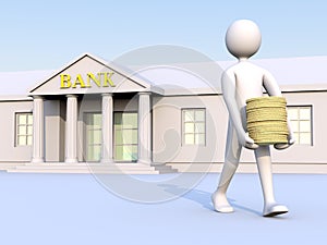 Bank & man & money 1