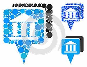 Bank map pointers Composition Icon of Round Dots