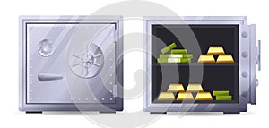 Bank metal vault and safes