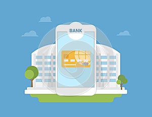 Bank mobile application photo
