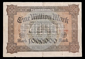 Bank note of Weimar republic. 1923. Obverse.