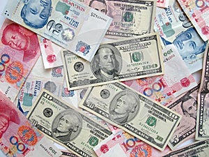 Bank notes background