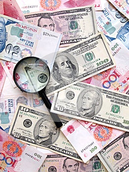 Bank notes background