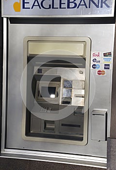 A bank outdoor ATM machine