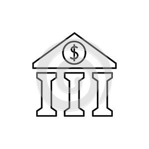 Bank outline icon