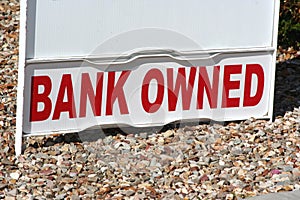 Bank owned property sign