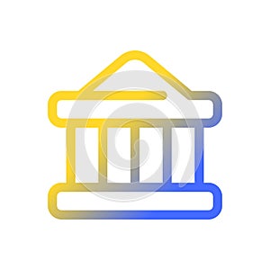 Bank pixel perfect gradient linear ui icon