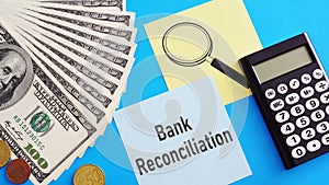 Bank Reconciliation is shown using the text
