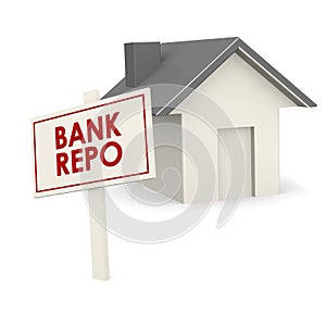 Bank repo banner with house