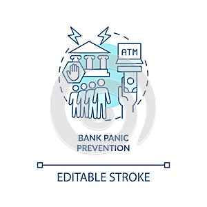 Bank run prevention concept icon