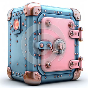 Bank safe, 2d design icon. Financial concept. AI generative