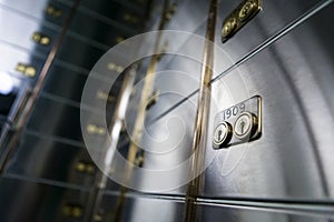 Bank safe deposit boxes photo