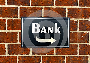 Bank sign.