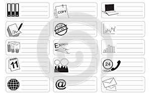 Bank and Stock market Icon symbol sticker note
