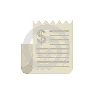 Bank teller payment icon flat isolated vector