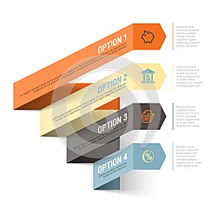 Banka téma abstraktní infografiky šablona 