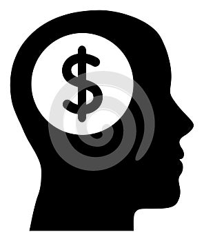 Bank Thinking Flat Icon Image