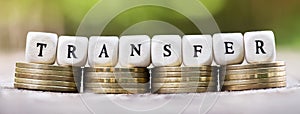 Bank transfer concept - web banner