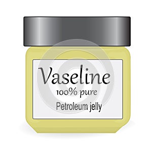 Bank of Vaseline vector illustration