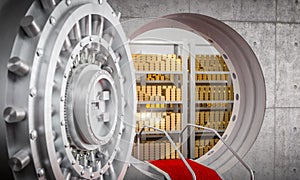 Bank vault 3d image