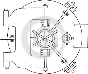 Bank Vault black white photo