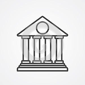 Bank vector icon sign symbol