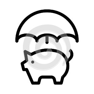 Bank vector thin line icon