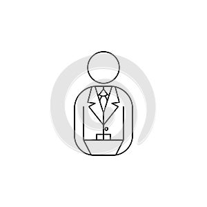 banker icon. Element of banking icon for mobile concept and web apps. Thin line icon for website design and development, app deve