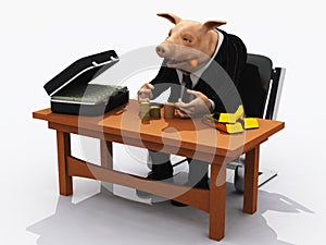 Banker pig photo