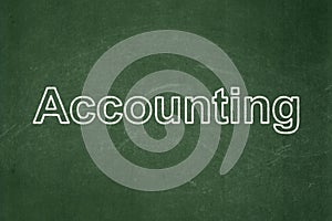 Banking concept: Accounting on chalkboard background