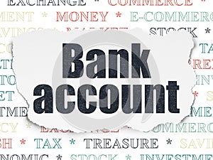 Banking concept: Bank Account on Torn Paper background