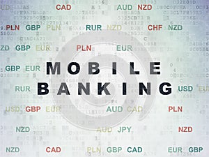 Banking concept: Mobile Banking on Digital Paper