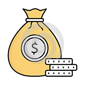 Banking fill inside vector icon which can easily modify or edit