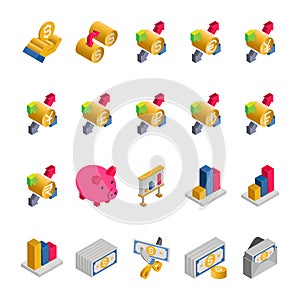 Banking & Finance - 20 icons image.