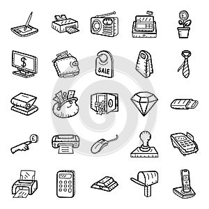 Banking and Finance Hand Drawn Icons