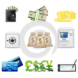 Banking and finance icon set