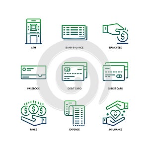 Banking and finance icons