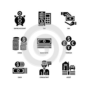 Banking and finance icons