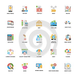 Banking and Finance Icons Set