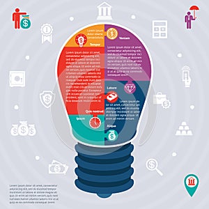 Banking and finance puzzle infographic concept