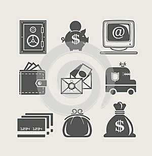 Banking and finance set icon