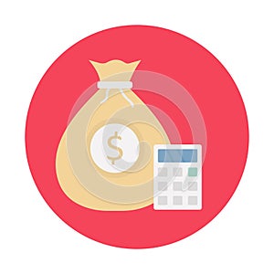 Banking flat background vector icon which can easily modify or edit