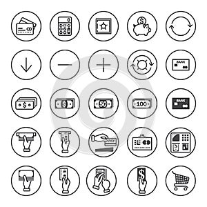 Banking icons set