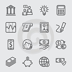 Banking line icon