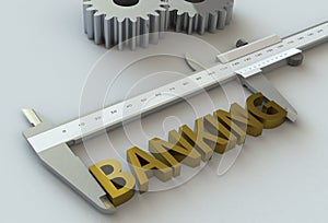 BANKING, message on vernier caliper