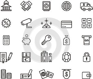 Banking and money icons