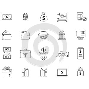 banking and money icons. Vector illustration decorative design
